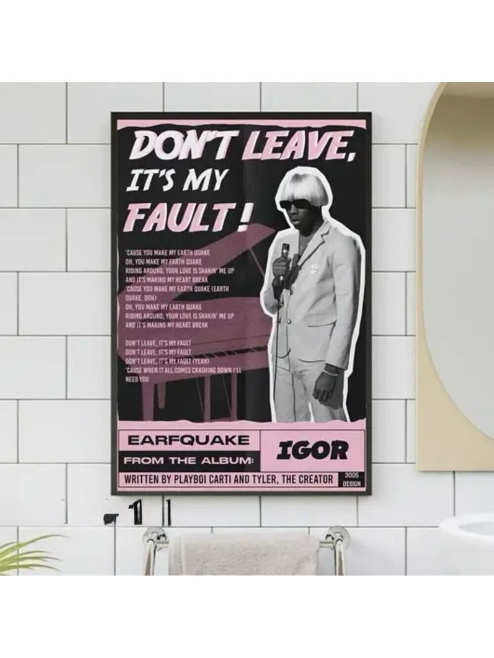 Tyler, The Creator "EARFQUAKE" Canvas Print Music Poster Wall Art